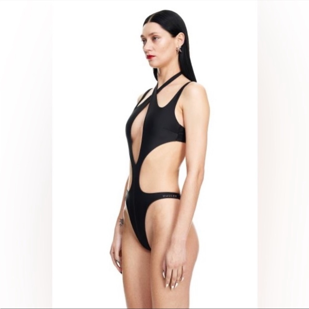 Mugler x H&M collab cut out swim suit